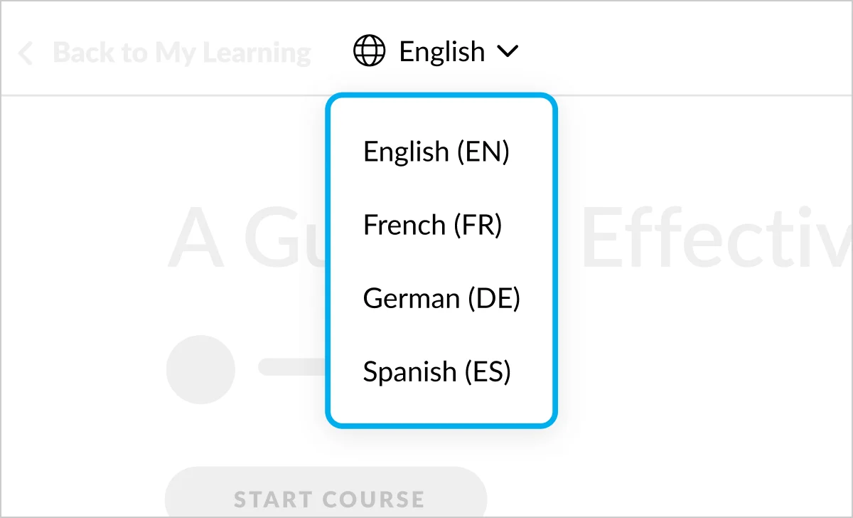 Learner Interface Translations